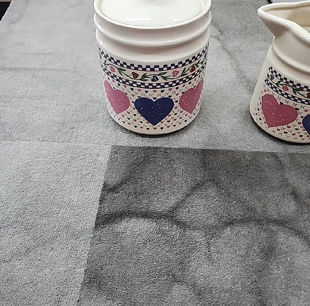 Vtg Ceramic Lidded Kitchen Canister/Pitcher from the Hearts Delight Collection